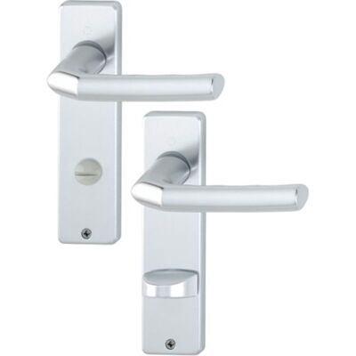 Juego de Manijas de Puerta Interior Hoppe Birmingham - Natural, Escudo Corto, 1117/202KP Juego de Manijas de Puerta Interior Hoppe Birmingham - Natural, Escudo Corto, 1117/202KP