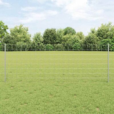 Conjunto de Cerca de Jardín de Acero Galvanizado vidaXL - Juego de Cerca Conjunto de Cerca de Jardín de Acero Galvanizado vidaXL - Juego de Cerca