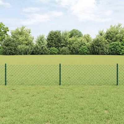 vidaXL Cerca de jardín de acero galvanizado 0.4x10 m Verde - Cerca de jardín vidaXL Cerca de jardín de acero galvanizado 0.4x10 m Verde - Cerca de jardín
