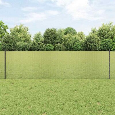 Valla de Alambre Soldado Vidaxl - 44 Postes, Gris 0.6x100m - Jardín y Propiedad Valla de Alambre Soldado Vidaxl - 44 Postes, Gris 0.6x100m - Jardín y Propiedad