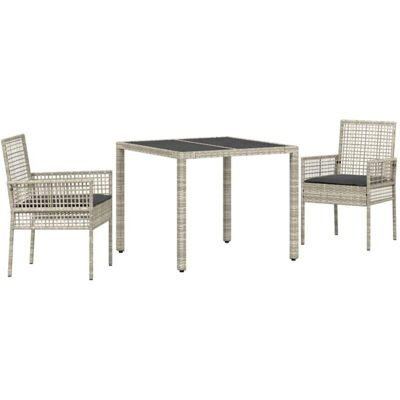 Conjunto de Comedor de Jardín Vidaxl 3 Piezas - Muebles Modernos Conjunto de Comedor de Jardín Vidaxl 3 Piezas - Muebles Modernos