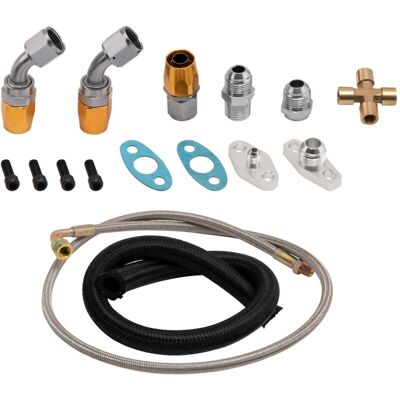MAXPEEDINGRODS Línea De Alimentación De Aceite Turbo Y Línea De Retorno De Drenaje De Aceite T3 Gt35 Gt30 Gt3582/gt3076 MAXPEEDINGRODS Línea De Alimentación De Aceite Turbo Y Línea De Retorno De Drenaje De Aceite T3 Gt35 Gt30 Gt3582/gt3076