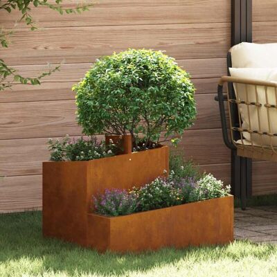 Vidaxl Macetas y Jardineras Acero Corten Medio Duradero - Jardinera Vidaxl Macetas y Jardineras Acero Corten Medio Duradero - Jardinera