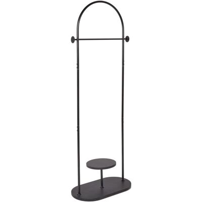 Beliani - Perchero De Metal Moderno Industrial Con Estante Negro Hardin Beliani - Perchero De Metal Moderno Industrial Con Estante Negro Hardin