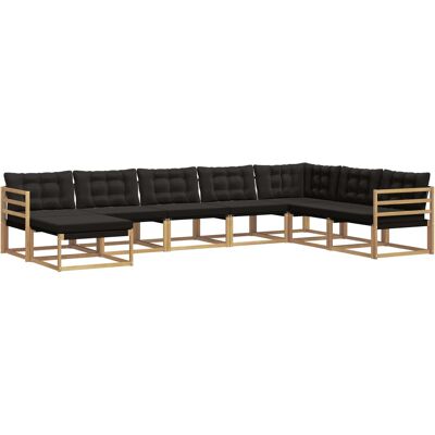 Conjunto De Sofás De Exterior 8 Uds. Blanco Y Negro Vidaxl Conjunto De Sofás De Exterior 8 Uds. Blanco Y Negro Vidaxl