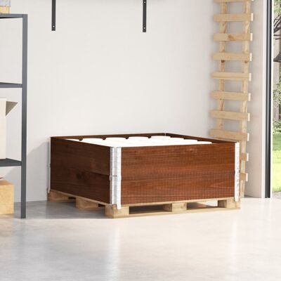 Vidaxl Collares De Palets 2 Uds Madera Maciza Pino Marrón 100x100 Cm Vidaxl Collares De Palets 2 Uds Madera Maciza Pino Marrón 100x100 Cm