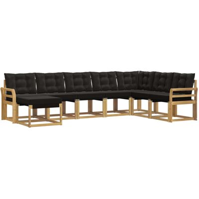 Conjunto De Sofás De Exterior 8 Uds. Blanco Y Negro Vidaxl Conjunto De Sofás De Exterior 8 Uds. Blanco Y Negro Vidaxl