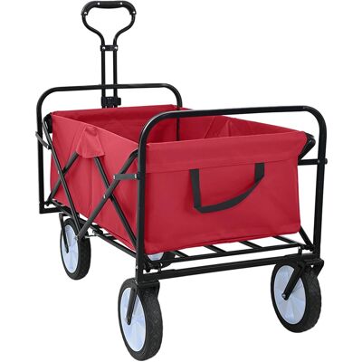 Carro De Compras Plegable Con Frenos Rojo 94 X 53 X 99 Cm Vidaxl Carro De Compras Plegable Con Frenos Rojo 94 X 53 X 99 Cm Vidaxl