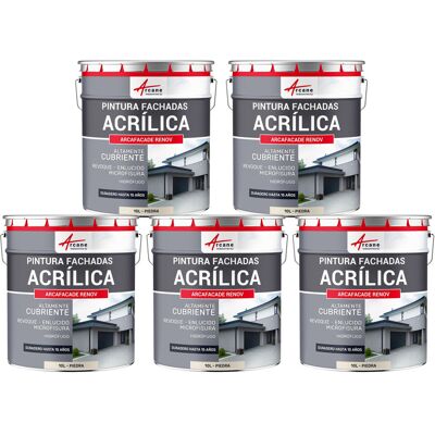 ARCANE INDUSTRIES Pintura Acrílica Para Exteriores, Impermeable Y Duradera Para Fachadas Exteriores - Arcafaçade Renov ARCANE INDUSTRIES Pintura Acrílica Para Exteriores, Impermeable Y Duradera Para Fachadas Exteriores - Arcafaçade Renov