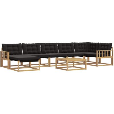 Conjunto De Sofás De Exterior 8 Uds. Blanco Y Negro Vidaxl Conjunto De Sofás De Exterior 8 Uds. Blanco Y Negro Vidaxl