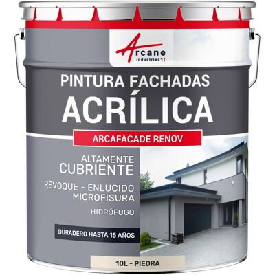ARCANE INDUSTRIES Pintura Acrílica Para Exteriores, Impermeable Y Duradera Para Fachadas Exteriores - Arcafaçade Renov ARCANE INDUSTRIES Pintura Acrílica Para Exteriores, Impermeable Y Duradera Para Fachadas Exteriores - Arcafaçade Renov