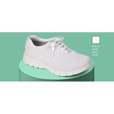Dian - Zapatilla Sanitaria Tipo Blucher Con Corte De Rejilla Y Plantilla Acolchada Calpe 45 Blanco Dian - Zapatilla Sanitaria Tipo Blucher Con Corte De Rejilla Y Plantilla Acolchada Calpe 45 Blanco
