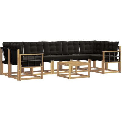 Conjunto De Sofás De Exterior 8 Uds. Blanco Y Negro Vidaxl Conjunto De Sofás De Exterior 8 Uds. Blanco Y Negro Vidaxl