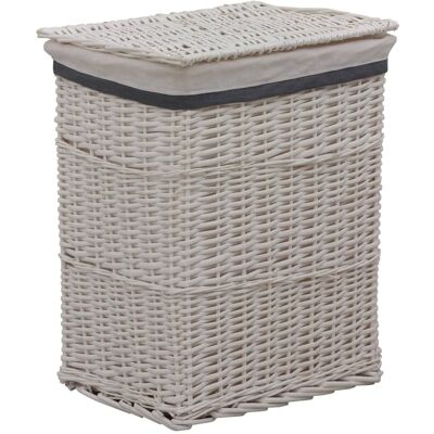 Helloshop26 - Cesto Para La Ropa Sucia 43 X 34 X 57,5 Cm Sauce Blanco 020006175 Helloshop26 - Cesto Para La Ropa Sucia 43 X 34 X 57,5 Cm Sauce Blanco 020006175