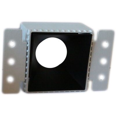 Trade Shop - Porta Faretto Da Incasso Lampadine Led Gu10 7watt Per Controsoffitto Cartongesso - Cuadrado Negro Trade Shop - Porta Faretto Da Incasso Lampadine Led Gu10 7watt Per Controsoffitto Cartongesso - Cuadrado Negro