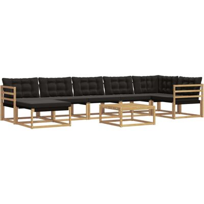 Conjunto De Sofás De Exterior 8 Uds. Blanco Y Negro Vidaxl Conjunto De Sofás De Exterior 8 Uds. Blanco Y Negro Vidaxl