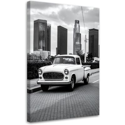 FEEBY Impresión De Imagen, Camioneta Blanca Aparcada En Una Calle De La Habana Cuba, 80x120 FEEBY Impresión De Imagen, Camioneta Blanca Aparcada En Una Calle De La Habana Cuba, 80x120