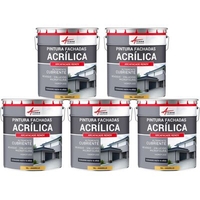 ARCANE INDUSTRIES Pintura Acrílica Para Exteriores, Impermeable Y Duradera Para Fachadas Exteriores - Arcafaçade Renov ARCANE INDUSTRIES Pintura Acrílica Para Exteriores, Impermeable Y Duradera Para Fachadas Exteriores - Arcafaçade Renov