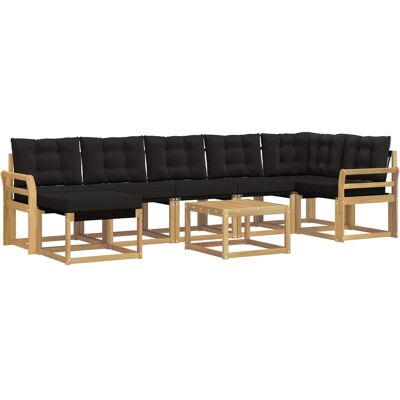 Conjunto De Sofás De Exterior 8 Uds. Blanco Y Negro Vidaxl Conjunto De Sofás De Exterior 8 Uds. Blanco Y Negro Vidaxl