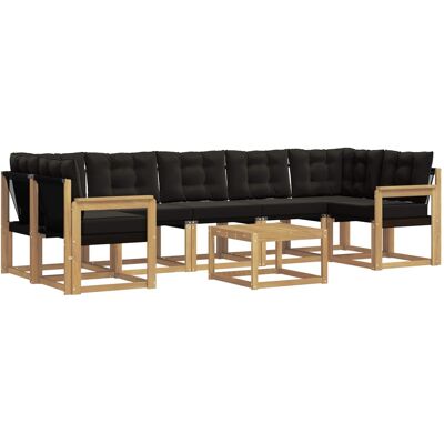 Conjunto De Sofás De Exterior 8 Uds. Blanco Y Negro Vidaxl Conjunto De Sofás De Exterior 8 Uds. Blanco Y Negro Vidaxl