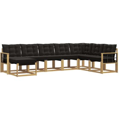 Conjunto De Sofás De Exterior 8 Uds. Blanco Y Negro Vidaxl Conjunto De Sofás De Exterior 8 Uds. Blanco Y Negro Vidaxl
