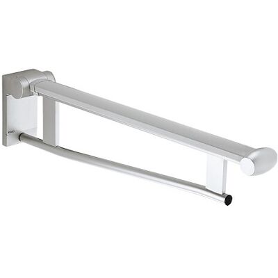 Asa de Soporte Plegable KEUCO - Soporte para WC, 850 mm, Plata y Negro Asa de Soporte Plegable KEUCO - Soporte para WC, 850 mm, Plata y Negro