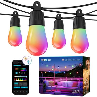 NANOLEAF Lepro Zb1-15-eu: Ai Smart Luces De Cadena Al Aire Libre 15m Ip65 NANOLEAF Lepro Zb1-15-eu: Ai Smart Luces De Cadena Al Aire Libre 15m Ip65