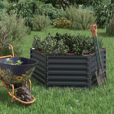 Ok-living Antracita Cama de Jardín Hexagonal - Cama de Jardín Ok-living Antracita Cama de Jardín Hexagonal - Cama de Jardín
