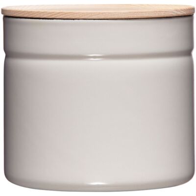 Riess Recipiente de Almacenamiento Esmalte - Tapa de Haya - 12cm - 1390ml - Gris - Recipiente de Almacenamiento Riess Recipiente de Almacenamiento Esmalte - Tapa de Haya - 12cm - 1390ml - Gris - Recipiente de Almacenamiento