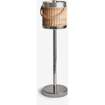 Cubitera Con Pie En Acero Inoxidable Y Bambú Dakomi Sklum Cubitera Con Pie En Acero Inoxidable Y Bambú Dakomi Sklum