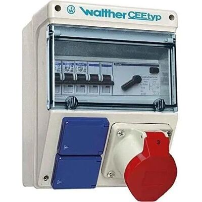 Walther Works Distribución de energía - IP44 237x183x152mm Walther Works Distribución de energía - IP44 237x183x152mm