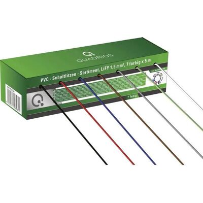 Quadrios 19011CA090 Cable de cobre - Flexible, 35m, 1.50mm², Colores múltiples Quadrios 19011CA090 Cable de cobre - Flexible, 35m, 1.50mm², Colores múltiples