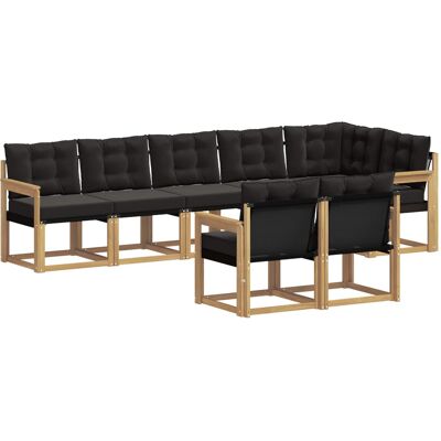 Conjunto De Sofás De Exterior 8 Uds. Blanco Y Negro Vidaxl Conjunto De Sofás De Exterior 8 Uds. Blanco Y Negro Vidaxl