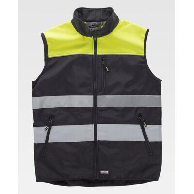 Chaleco Workshell Corta Vientos Con Cintas Reflectantes Workteam C2921 Chaleco Workshell Corta Vientos Con Cintas Reflectantes Workteam C2921