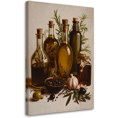FEEBY Impresión De Imagen, Aceite De Oliva, Hierbas Y Especias, 80x120 FEEBY Impresión De Imagen, Aceite De Oliva, Hierbas Y Especias, 80x120