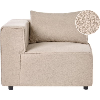 BELIANI Módulo Esquinero Moderno Minimalista De 1 Plaza Tapizado De Bouclé Beige Axebo BELIANI Módulo Esquinero Moderno Minimalista De 1 Plaza Tapizado De Bouclé Beige Axebo