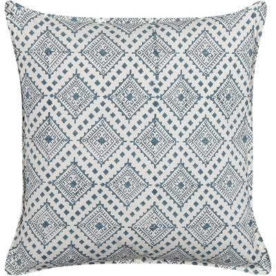 Funda de cojín de algodón azul y blanco 45x45cm con patrón oriental Funda de cojín de algodón azul y blanco 45x45cm con patrón oriental
