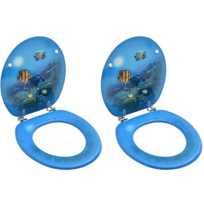 HELLOSHOP26 Juego De Dos Asientos De Tapa De Wc Con Revestimiento De Fondo Marino De Mdf 020002976 HELLOSHOP26 Juego De Dos Asientos De Tapa De Wc Con Revestimiento De Fondo Marino De Mdf 020002976
