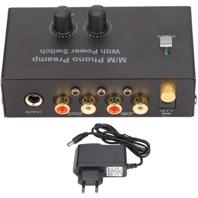 OEM Allecto,preamplificador De Fono Para Tocadiscos,bajo Nivel De Ruido,adaptador De 12 V Cc,para Vinilos Y Tocadiscos OEM Allecto,preamplificador De Fono Para Tocadiscos,bajo Nivel De Ruido,adaptador De 12 V Cc,para Vinilos Y Tocadiscos