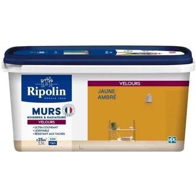 Pintura de Terciopelo Amarillo Ámbar Ripolin para Paredes y Radiadores Pintura de Terciopelo Amarillo Ámbar Ripolin para Paredes y Radiadores