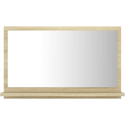 Espejo de baño madera Sonoma roble 60x10,5x37 cm - Espejo de baño Espejo de baño madera Sonoma roble 60x10,5x37 cm - Espejo de baño
