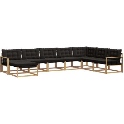 Conjunto De Sofás De Exterior 8 Uds. Blanco Y Negro Vidaxl Conjunto De Sofás De Exterior 8 Uds. Blanco Y Negro Vidaxl