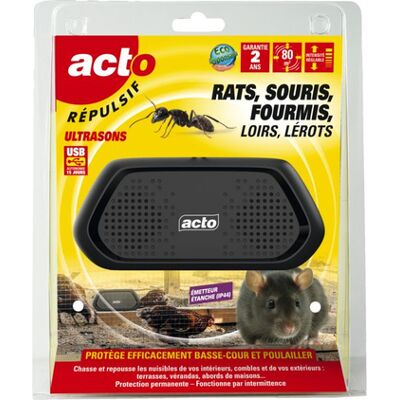 ACTO RUS10 - Repelente de roedores - Hasta 80m² - 15D batería ACTO RUS10 - Repelente de roedores - Hasta 80m² - 15D batería