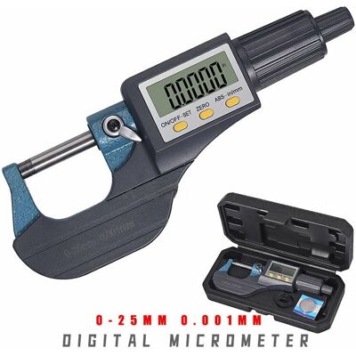Elle Micrómetro Electrónico De 0-25 Mm, Micrómetro Digital De Espesor De Pared, Alta Precisión Y Bajo Error, Herramienta De Medición De Espesor De 0,001 Mm Elle Micrómetro Electrónico De 0-25 Mm, Micrómetro Digital De Espesor De Pared, Alta Precisión Y Bajo Error, Herramienta De Medición De Espesor De 0,001 Mm