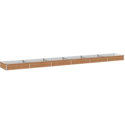 Cama De Jardín Elevada Madera Marrón 600 X 80 X 24 Cm Acero Vidaxl Cama De Jardín Elevada Madera Marrón 600 X 80 X 24 Cm Acero Vidaxl