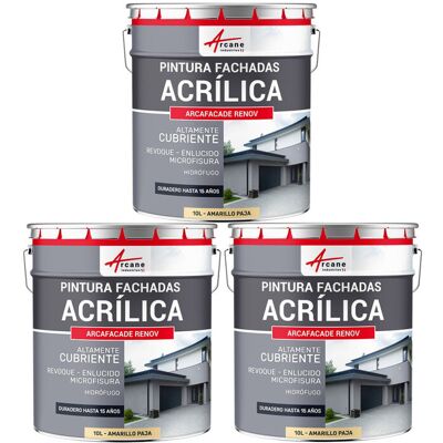 ARCANE INDUSTRIES Pintura Acrílica Para Exteriores, Impermeable Y Duradera Para Fachadas Exteriores - Arcafaçade Renov ARCANE INDUSTRIES Pintura Acrílica Para Exteriores, Impermeable Y Duradera Para Fachadas Exteriores - Arcafaçade Renov