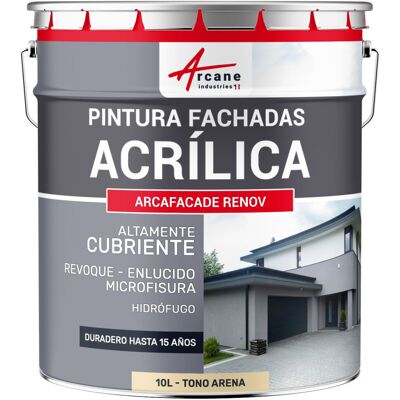 ARCANE INDUSTRIES Pintura Acrílica Para Exteriores, Impermeable Y Duradera Para Fachadas Exteriores - Arcafaçade Renov ARCANE INDUSTRIES Pintura Acrílica Para Exteriores, Impermeable Y Duradera Para Fachadas Exteriores - Arcafaçade Renov