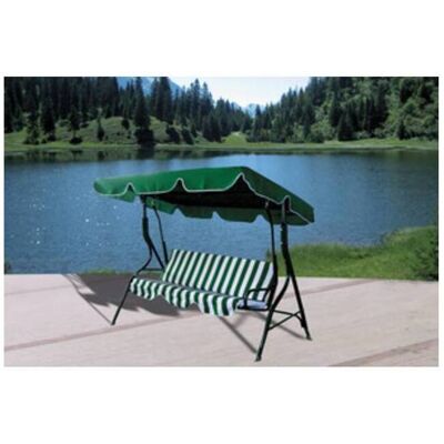 Columpio de jardín de acero HOMEGARDEN - 170x110x153 cm - Verde Columpio de jardín de acero HOMEGARDEN - 170x110x153 cm - Verde