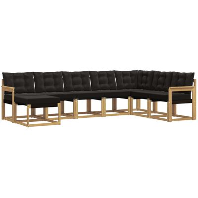 Conjunto De Sofás De Exterior 8 Uds. Blanco Y Negro Vidaxl Conjunto De Sofás De Exterior 8 Uds. Blanco Y Negro Vidaxl