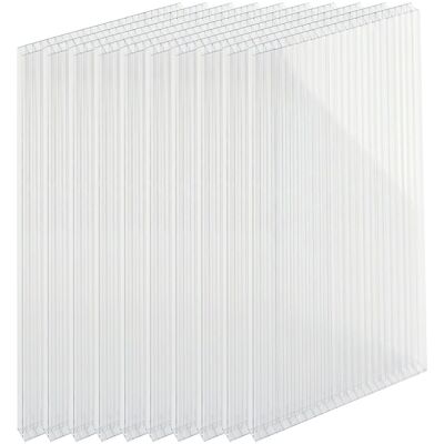 Relaxdays Set De 10 Placas Alveolares, Policarbonato 6 Mm, Para Invernadero, 121 X 60,5 Cm, Transparentes Relaxdays Set De 10 Placas Alveolares, Policarbonato 6 Mm, Para Invernadero, 121 X 60,5 Cm, Transparentes